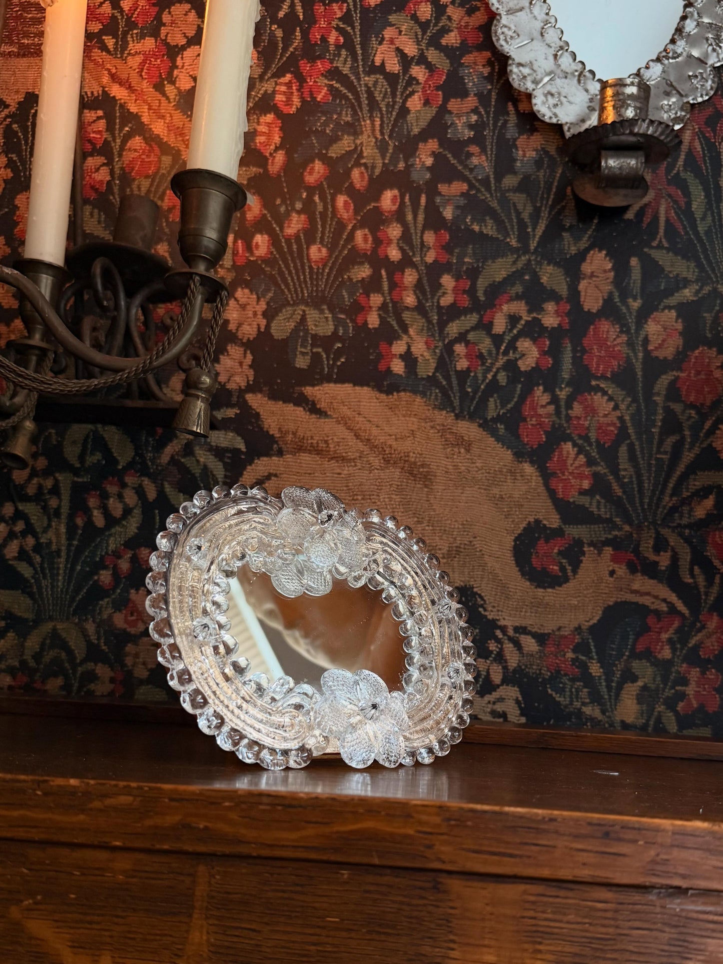 Miniature Fratelli Tosi Murano Italian Glass Mirror