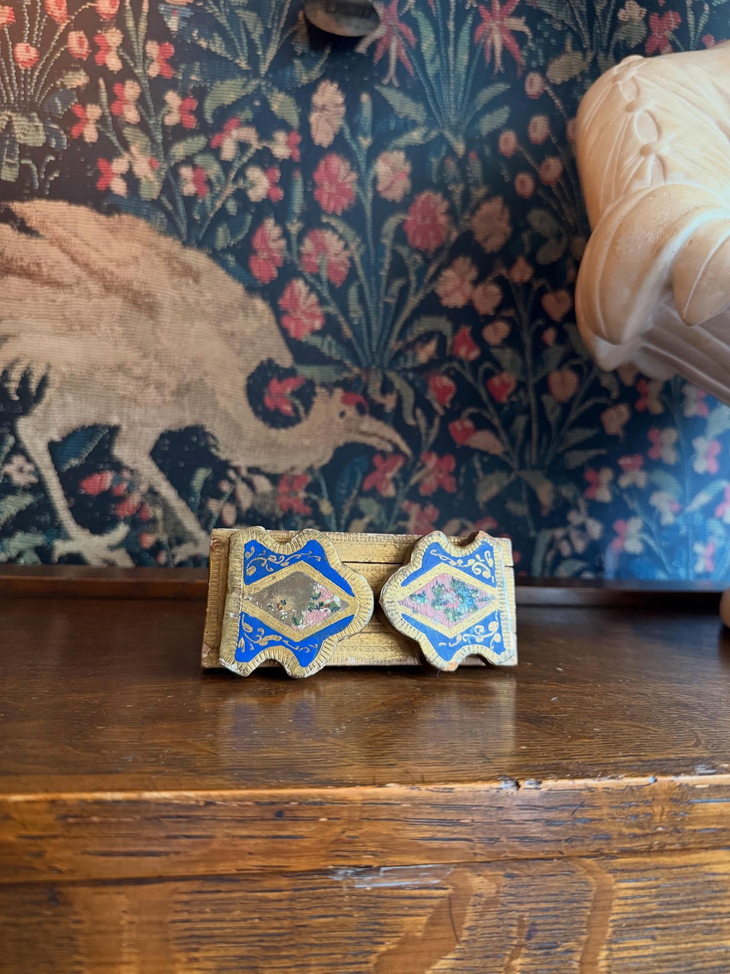 Miniature Florentine Wooden Book Slide