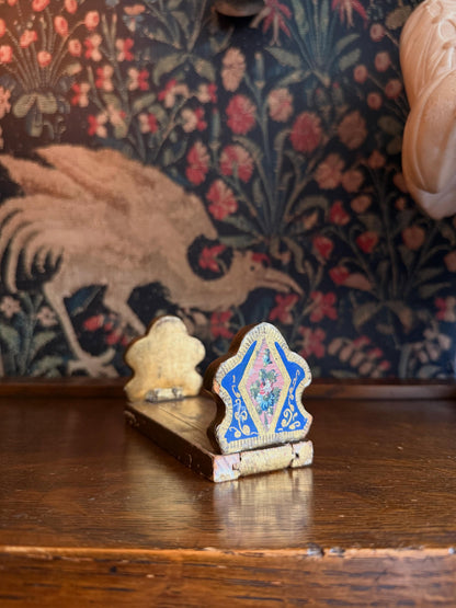 Miniature Florentine Wooden Book Slide