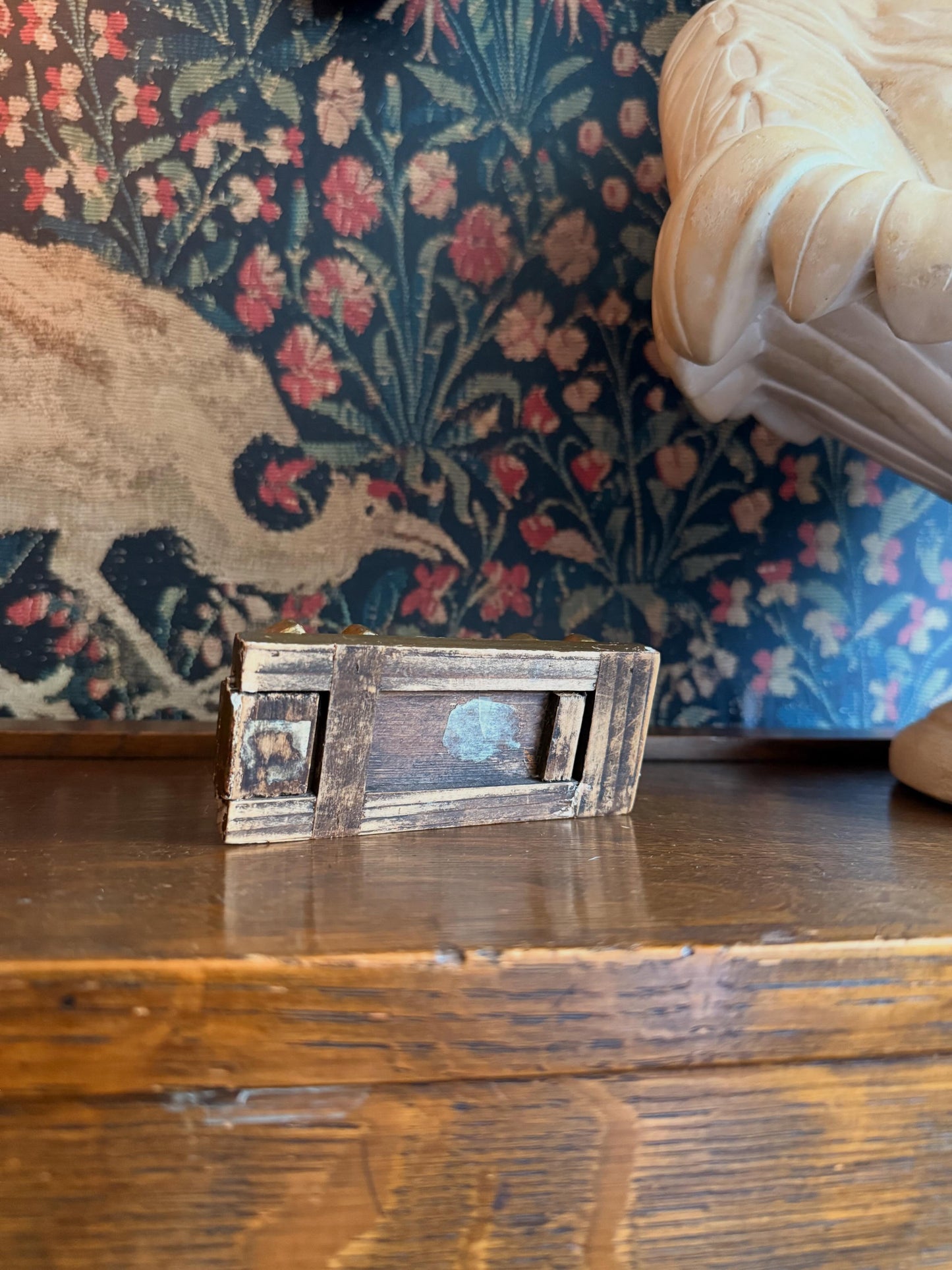 Miniature Florentine Wooden Book Slide