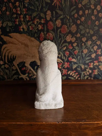 Lion Statue Carved from Solid Marble